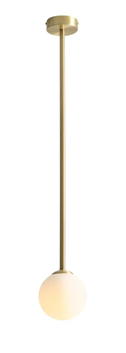 Sklep Kaja Długi, złoty, sztywny zwis z okrągłym kloszem 1080PL_G40_L PINNE