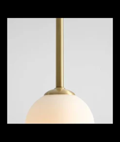 Sklep Kaja Długi, złoty, sztywny zwis z okrągłym kloszem 1080PL_G40_L PINNE