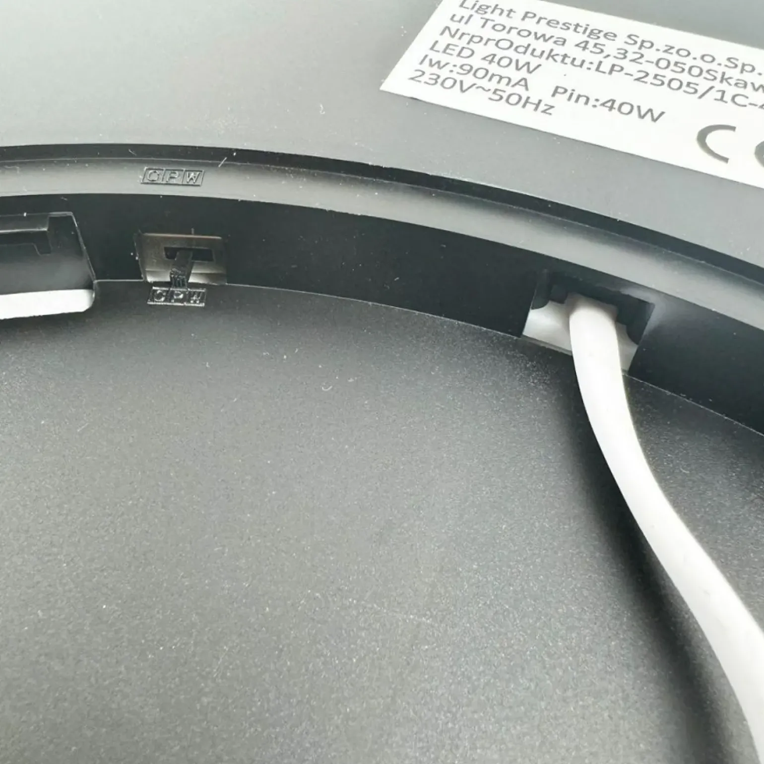 Sklep Kaja Duży, czarny plafon LED ⌀60cm LP-2505/1C-60 BK CALIFORNIA | Kaja