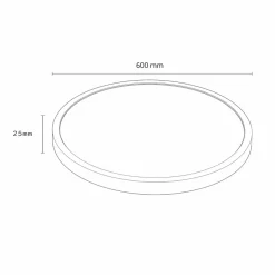 Sklep Kaja Duży, czarny plafon LED ⌀60cm LP-2505/1C-60 BK CALIFORNIA | Kaja