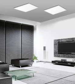 Clearance Duży kwadratowy plafon LED z pilotem 14532-16 z serii FLAT | Kaja Żyrandole Nowoczesne