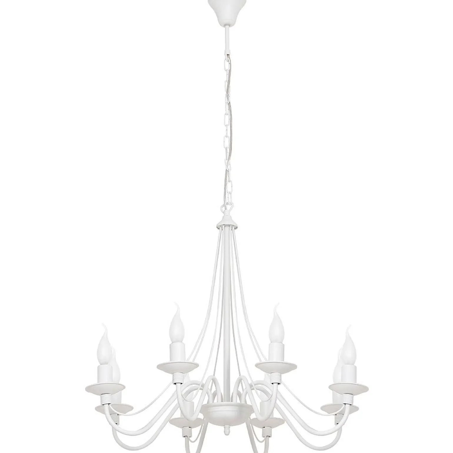 Sklep Kaja Duży żyrandol biały sześcioramienny 397P 8-PŁ RÓŻA | Kaja Oświetlenie