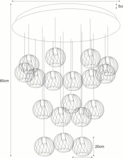 Hot Duży żyrandol KP-13 z serii LINAR Żyrandole Nowoczesne