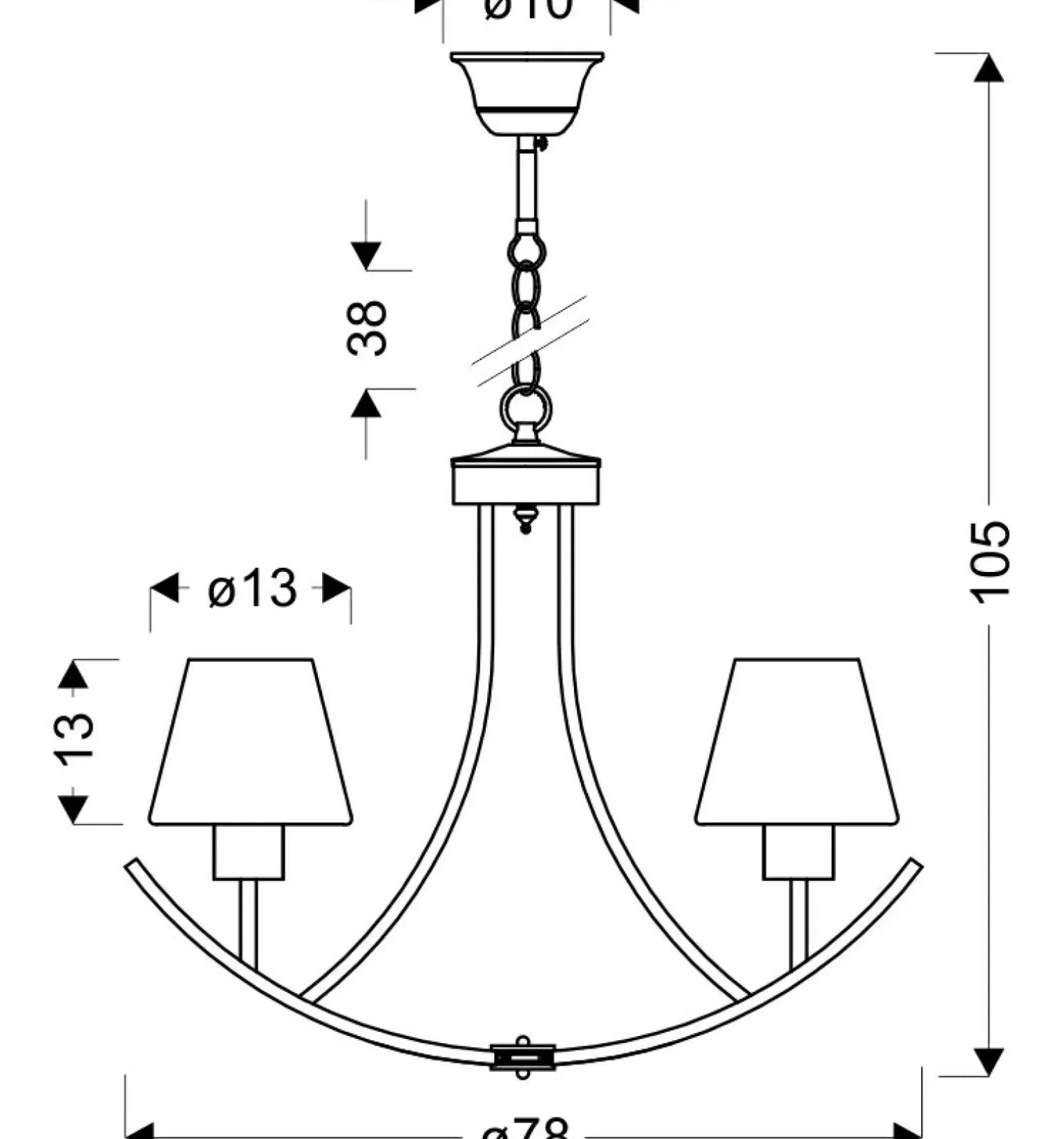 Sklep Kaja Duży żyrandol na łańcuchu, do salonu 36-38845 z serii LONDYN | Kaja