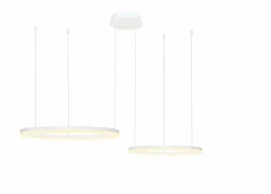 Online Dwie białe obręcze wiszące z pilotem w zestawie AZ4977 HALO | Kaja Żyrandole Nowoczesne