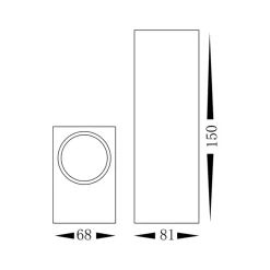 Sklep Kaja Dwukierunkowa lampa elewacyjna 2xGU10 EKO8333 BOKA | Kaja Oświetlenie