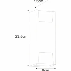 Sklep Kaja Dwukierunkowa, ogrodowa lampa ścienna K-8145 SLOT | Kaja Oświetlenie