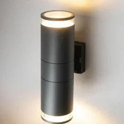 Sklep Kaja Dwukierunkowy, szary kinkiet zewnętrzny tuba 10688 ROCK PRO | Kaja