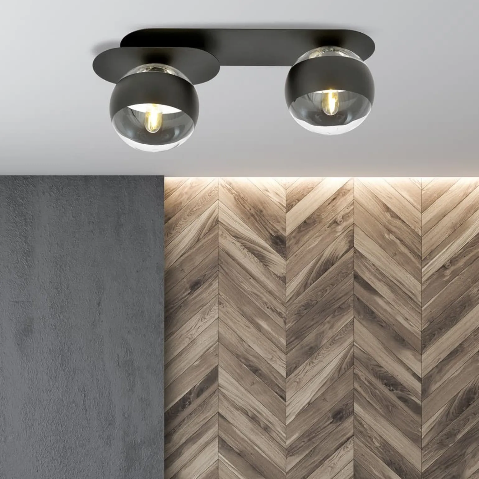 Sklep Kaja Dwupoziomowa lampa sufitowa na listwie 1121/2 PLAZA | Kaja Oświetlenie