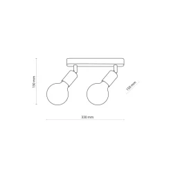 Fashion Dwupunktowa, drewniana listwa sufitowa TK 4748 z serii SIMPLY WOOD Żyrandole Nowoczesne