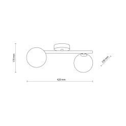 Flash Sale Dwupunktowa lampa sufitowa ciemne klosze TK 6854 ESTERA BLACK | Kaja Żyrandole Nowoczesne