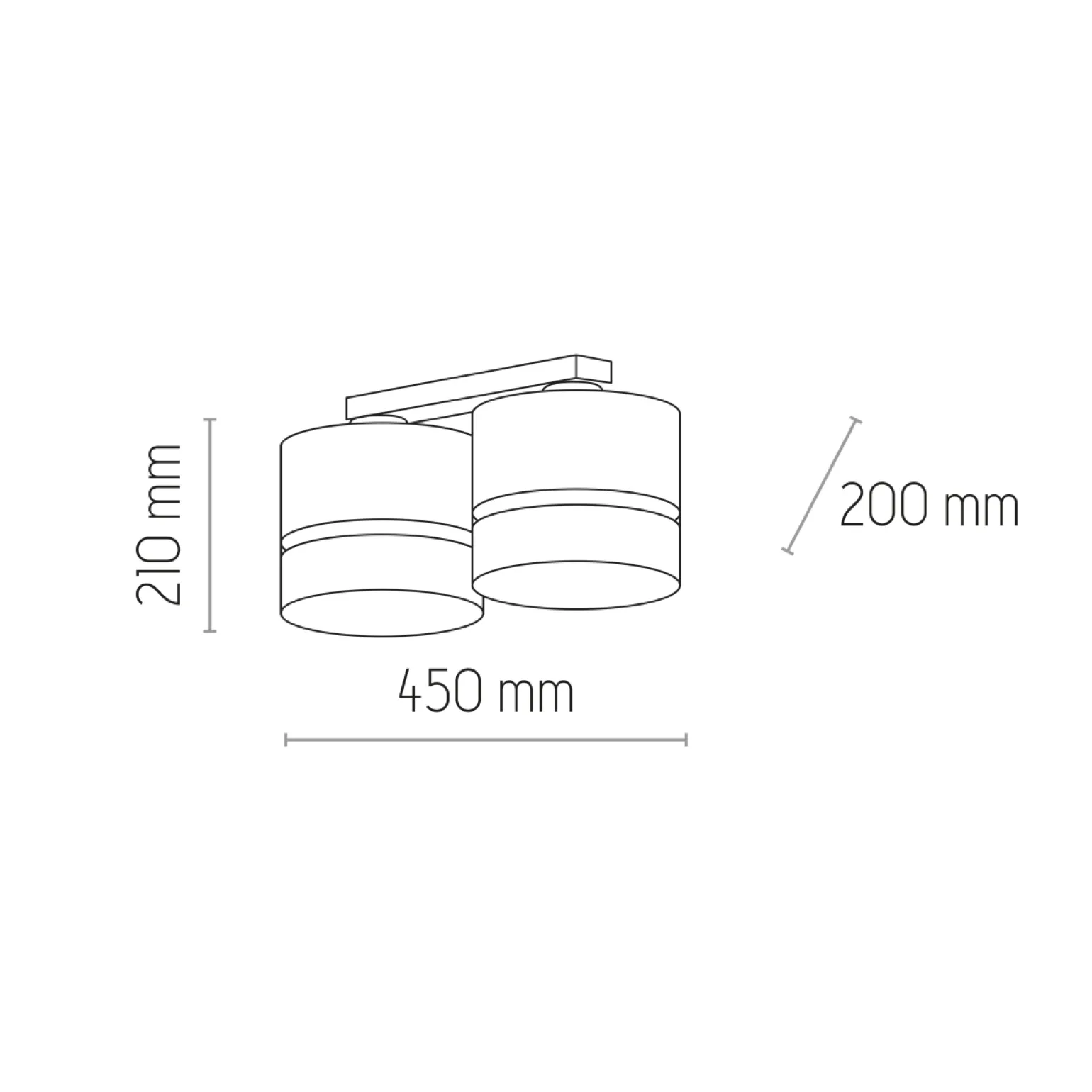 Sklep Kaja Dwupunktowa lampa w stylu rustykalnym TK 6545 PAGLIA | Kaja
