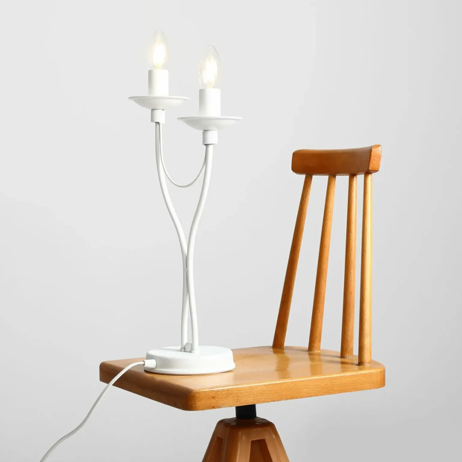 Sklep Kaja Dwupunktowa lampka biurkowa biała 397B/M 2-PL RÓŻA | Kaja Oświetlenie