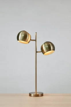 Sklep Kaja Dwupunktowa lampka stołowa antyczne złoto 108692 EDGAR | Kaja