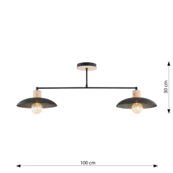 Best Dwupunktowa, metalowa lampa sufitowa 1318/2 KOBE | Kaja Oświetlenie Żyrandole Nowoczesne