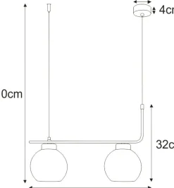 Hot Dwupunktowa, nowoczesna lampa wisząca K-4880 TORVI | Kaja Oświetlenie Żyrandole Nowoczesne