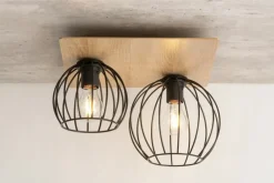 Store Dwupunktowy, druciany plafon do holu SIG 32358 z serii CYBER PROSTOKĄT Żyrandole Nowoczesne