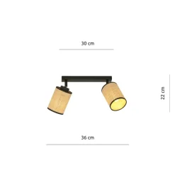 Best Dwupunktowy reflektor z abażurami, do holu 1151/2 YOGA | Kaja Żyrandole Nowoczesne