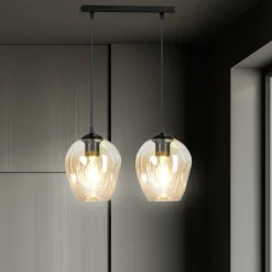 Clearance Dwupunktowy zwis z ciepłymi kloszami 677/2 ISTAR | Kaja Oświetlenie Żyrandole Nowoczesne