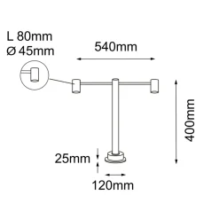 Sklep Kaja Dwuramienna lampa ogrodowa 40cm ANT 9921 NISEKO | Kaja Oświetlenie
