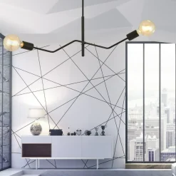 Best Dwuramienna lampa sufitowa w stylu loftowym 1126/2 FRIX | Kaja Żyrandole Nowoczesne