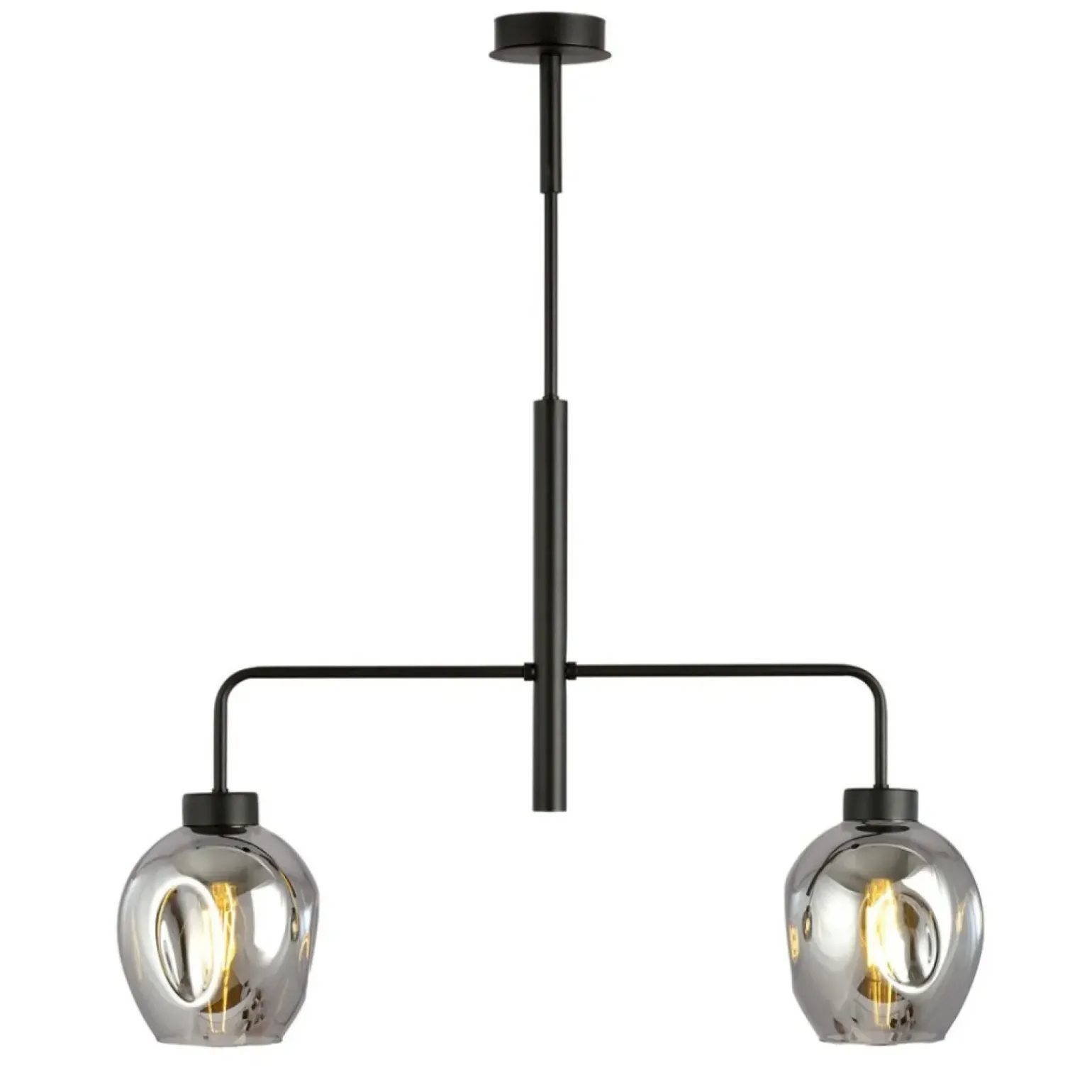 Cheap Dwuramienna lampa sufitowa z ciemnymi kloszami 1163/2 LUKKA | Kaja Żyrandole Nowoczesne
