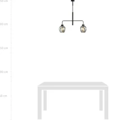 Cheap Dwuramienna lampa sufitowa z ciemnymi kloszami 1163/2 LUKKA | Kaja Żyrandole Nowoczesne