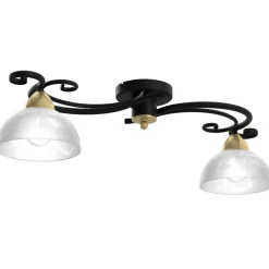 Sklep Kaja Dwuramienna lampa sufitowa, złote zdobienia LX 5976 AURORA | Kaja