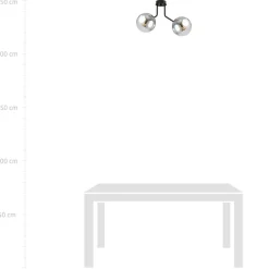 Store Dwuramienna lampa sufitowa do korytarza 1140/2 NOVA | Kaja Oświetlenie Żyrandole Nowoczesne