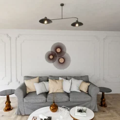 Sklep Kaja Dwuramienna lampa w stylu loftowym 1353/2 FOSTER 2 BLACK | Kaja