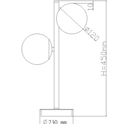 Sklep Kaja Dwuramienna lampka idealna na szafkę nocną LP-002/2T BK z serii DORADO