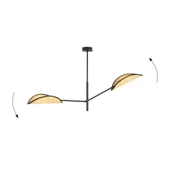 Sale Dwuramienna, rustykalna lampa sufitowa 1160/2 VENE | Kaja Oświetlenie Żyrandole Nowoczesne