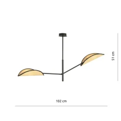 Sale Dwuramienna, rustykalna lampa sufitowa 1160/2 VENE | Kaja Oświetlenie Żyrandole Nowoczesne