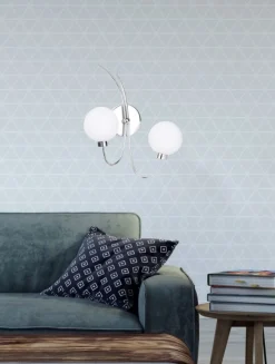 Sklep Kaja Dwuramienna, srebrna lampa ścienna 22-03317 AGAPANT | Kaja Oświetlenie