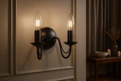 Sklep Kaja Dwuramienny kinkiet w stylu rustykalnym K-3994 BARTEZ | Kaja