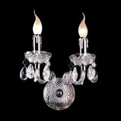 Sklep Kaja Dwuramienny, kryształowy kinkiet A.90690/2CLE WHIZ | Kaja Oświetlenie