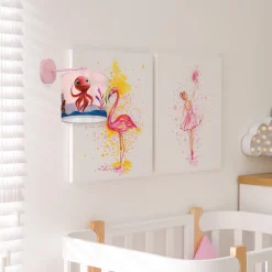 Sklep Kaja Dziecięcy, różowy kinkiet, ośmiornica MLP6804 z serii OŚMIORNICA LOLA | Kaja Ośw