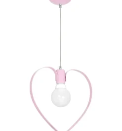 Store Dziewczęca, różowa lampa wisząca serce MLP9953 AMORE | Kaja Żyrandole Nowoczesne