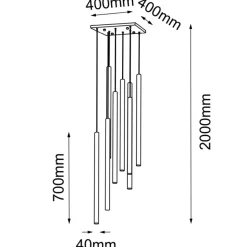 Cheap Efektowna, długa lampa wisząca na schody ANT 8892 AKADI | Kaja Żyrandole Nowoczesne