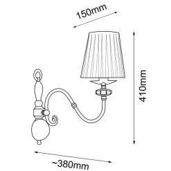 Sklep Kaja Efektowna, elegancka lampa ścienna glamour ANT 8395 LILOSA | Kaja