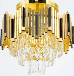 Sklep Kaja Efektowna, kryształowa lampa sufitowa 6232/4B TR BL BELIZE | Kaja