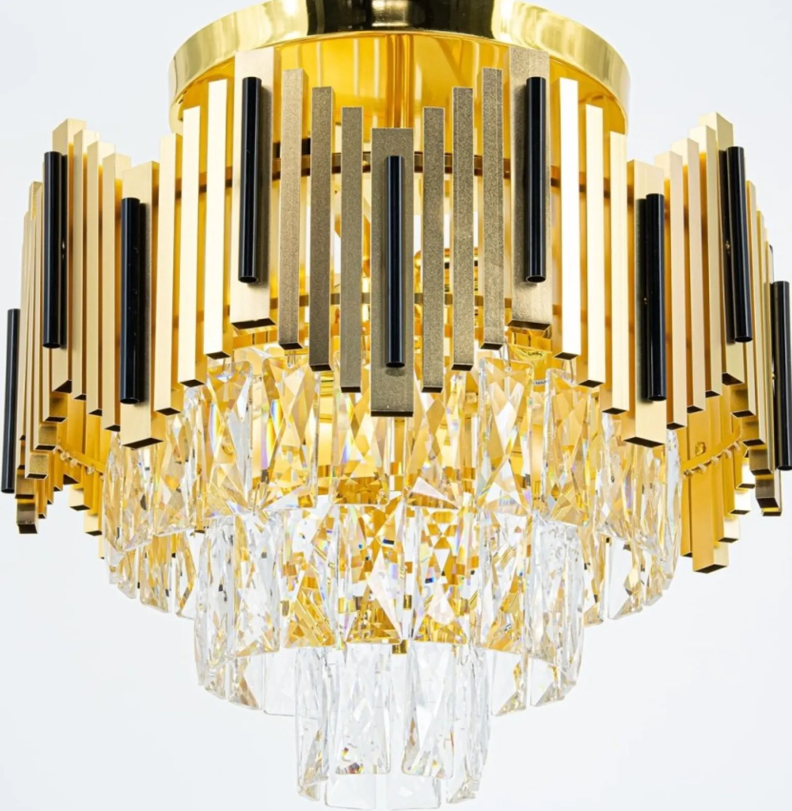 Sklep Kaja Efektowna, kryształowa lampa sufitowa 6232/4B TR BL BELIZE | Kaja