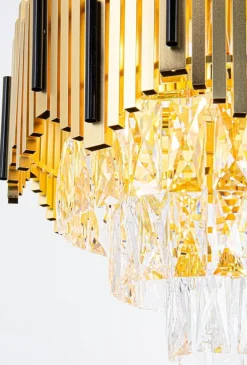 Sklep Kaja Efektowna, kryształowa lampa sufitowa 6232/4B TR BL BELIZE | Kaja