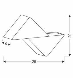 Sklep Kaja Efektowna lampa ścienna na elewację 22-32218 DRACENA | Kaja