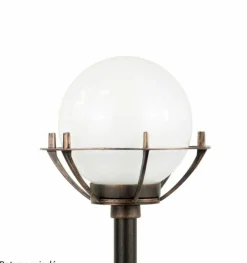 Sklep Kaja Efektowna lampa ogrodowa z kulistym kloszem K 5002/1/KPOl