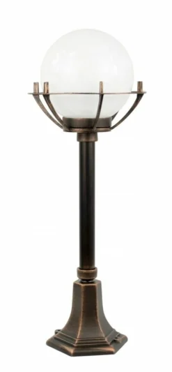 Sklep Kaja Efektowna lampa ogrodowa z koszyczkiem i kloszem K 5002/3/KPO