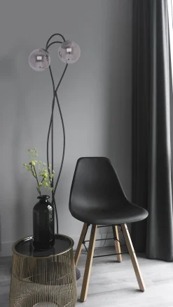 Sklep Kaja Efektowna lampa podłogowa z dwoma kloszami K-5119 z serii RUBI | Kaja