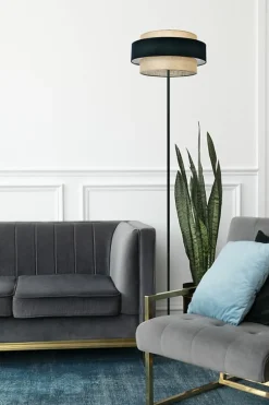 Sklep Kaja Efektowna lampa podłogowa z podwójnym abażurem K-5235 z serii GATO