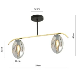 Best Sale Efektowna lampa sufitowa ze złotą konstrukcją 1280/2 z serii FINES Żyrandole Nowoczesne