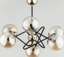 Best Sale Efektowna lampa sufitowa w czerni i złocie AL 63103 | Kaja Żyrandole Nowoczesne